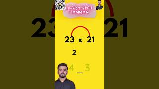 Fast Multiplication ⭕❌❌ Tricks 2 Digit Numbers #viral #science #experiements #shorts