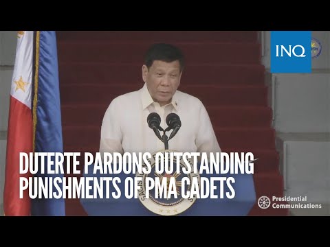 Duterte pardons outstanding punishments of PMA cadets