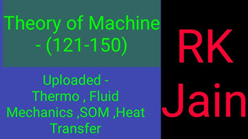 Lecture 5 || 30 questions (121-150) of Theory of Machine from RK Jain