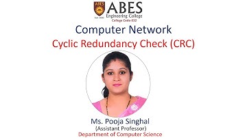 Cyclic Redundancy Check (CRC) | Error Detection | Computer Network | ABES EC Ghaziabad