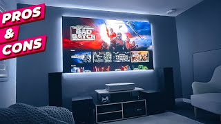 5 Pros & Cons Of An Ultra Short Throw Projector! // VAVA 4K Laser UST TV // Home Theater 2021!