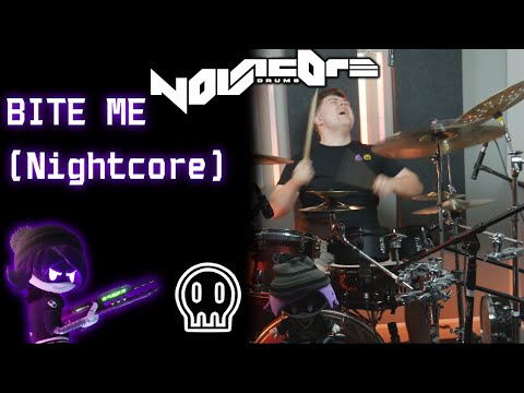 BITE ME Nightcore Version Murder Drones Novacore Drums Cover 