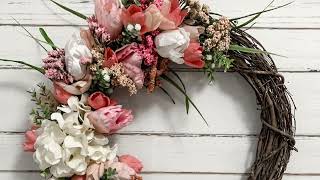 How To Make A Pink Spring Wreath