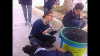 Coloring bins for sorting trash