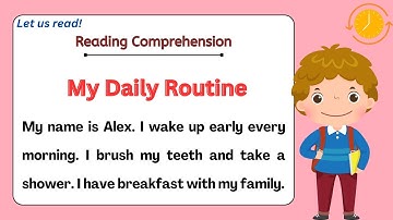 GRADE 4-6 Reading Comprehension Practice I My Daily Routine I  Let Us Read! I with Teacher Jake