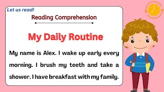 GRADE 45 Reading Comprehension Practice I My Daily Routine I  Let Us Read! I with Teacher Jake