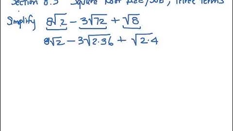 MAT 0028 ALEKS Module 8  Square root addition or subtraction with three terms