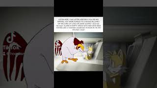 Foghorn Leghorn meets Tails 🦊🐔 #anime #looneytunes #sonic #sonicthehedgehog #tails #memes #funny