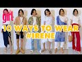 Tシャツの裾を結んでアレンジ！  ロゴ入り白Tシャツで10日間の着回しコーデ | 10 WAYS TO WEAR | ELLEgirl