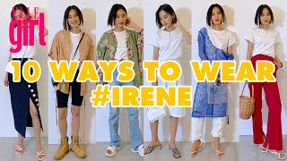 Tシャツの裾を結んでアレンジ！  ロゴ入り白Tシャツで10日間の着回しコーデ | 10 WAYS TO WEAR | ELLEgirl