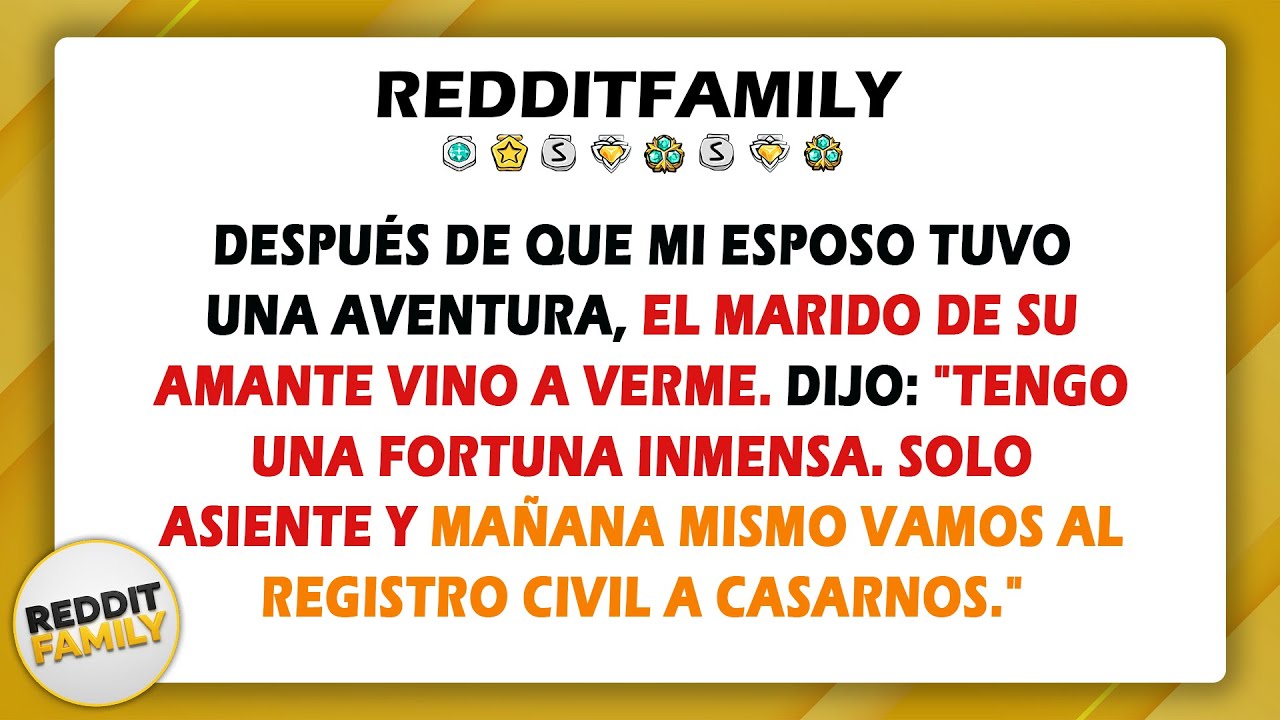 Después de que mi esposo tuvo una aventura, el marido de su amante vino a verme. Dijo: 