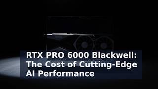 RTX PRO 6000 Blackwell: The Cost of Cutting-Edge AI Performance