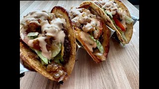 WHATS FOR DINNER | SMASH BURGER TACOS *ANIMAL STYLE*