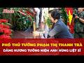 Phó thủ tướng Phạm Thị Thanh Trà dâng hương tưởng niệm anh hùng liệt sĩ tại công viên Lê Thị Riêng
