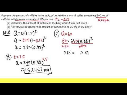 Q5, exponential equation word problem with logarithm