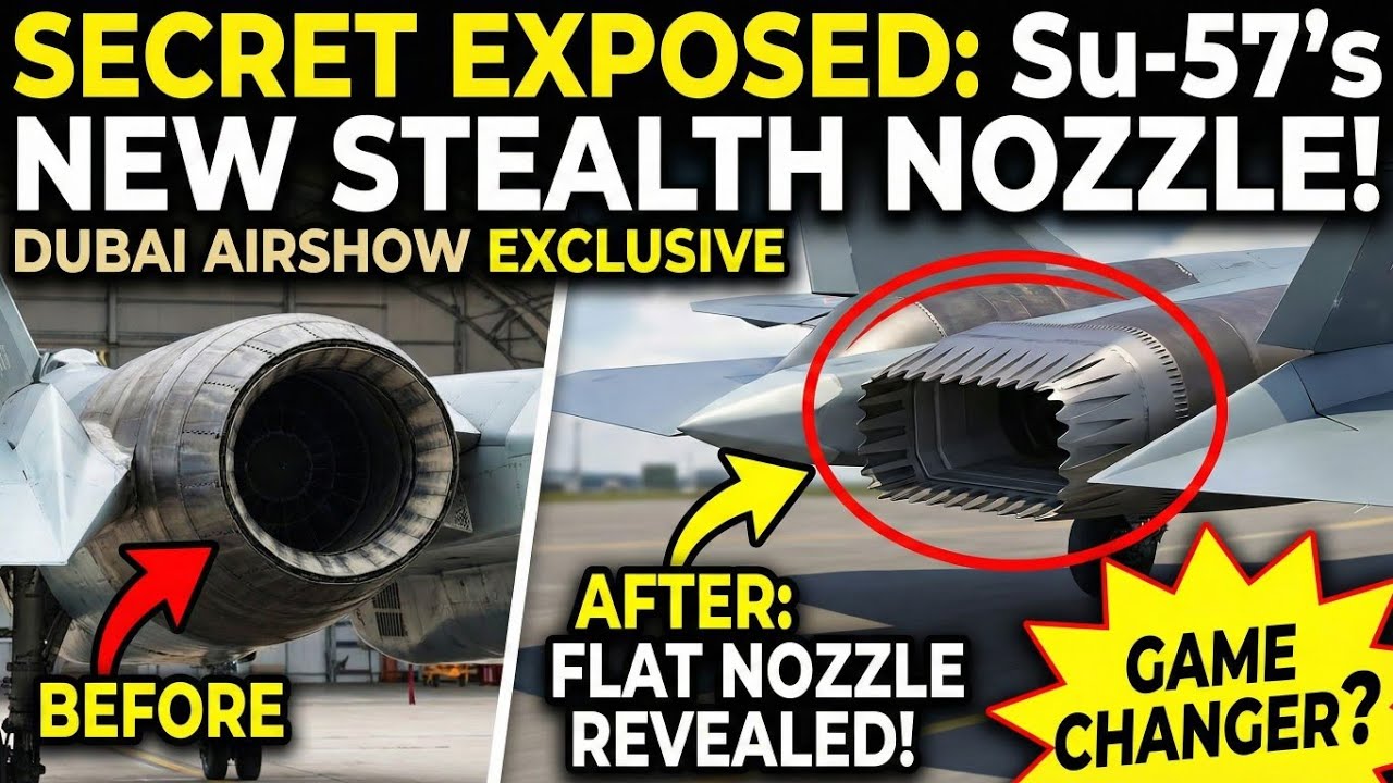 "Did Russia Just Beat the F-22? Su-57 Flat Nozzle Explained."