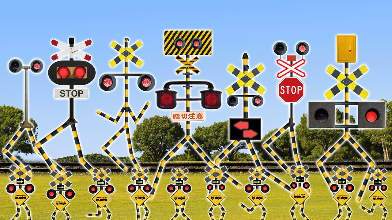 【線路アニメ】竜巻の威力はあまりにも強大だった!🚑🚂🚌 Fumikiri Railroad Crossings Meme Animation