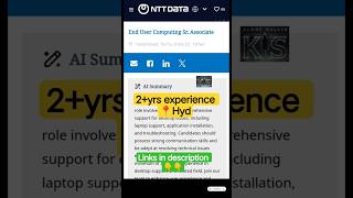 NTT Data is hiring #alonewalkerksjobs #alonewalkerksmotivaton #alonewalker