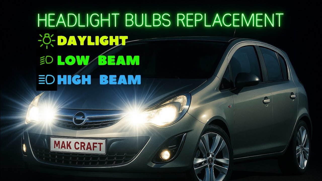 OPEL CORSA D How to replace Headlights Bulbs without removing the Headlights