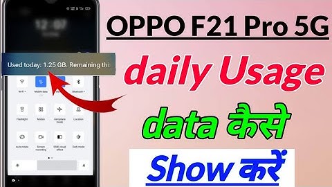 OPPO f21 pro 5G me usage data kaise Show Kare | How to show Usage data in OPPO F21 Pro 5G