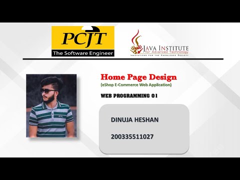 Web Project Task 06 | Web Programming 01 | Java Institute | 1st Year | Semester 01