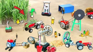 Mini Tractor transporting | mini pomegranate juicer machine science project | @NsTvKing