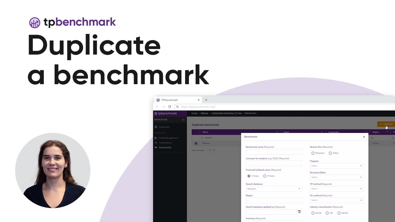 TPbenchmark | Duplicate a Benchmark