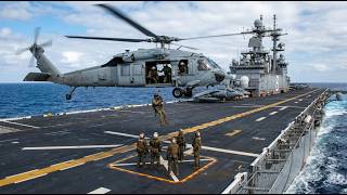 13th MEU | MRF Conducts Hoist Training Aboard USS Makin Island.