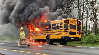 School bus fire