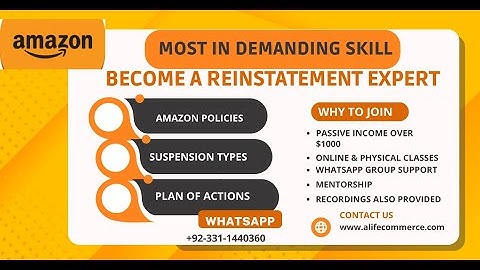 Amazon Account Reinstatement Course Class 1 by Engr Kiran