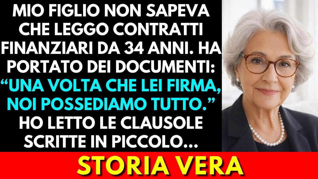 Mio Figlio Non Sapeva Che Sono Un Analista Finanziario. Ha Detto: Dopo La Firma È Tutto Nostro