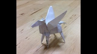 ペガサス　立体　折り紙　折り方　作り方　立体　"origami" How to make an Pegasus