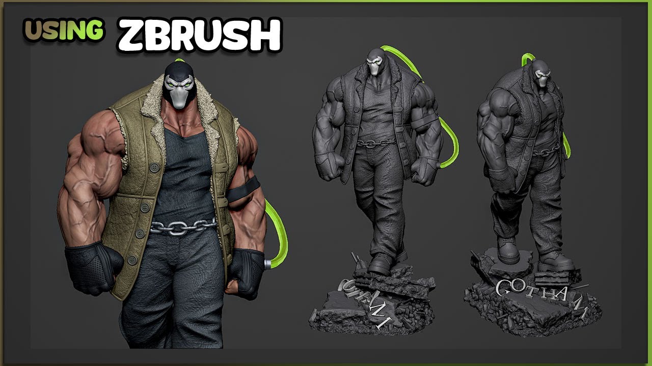 Bane - FanArt | FREE STL | ZBrush Speedsculpting | 10h | Classic Music