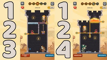 How to Loot - Pin Pull & Hero Rescue Level 123 & 124