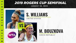 Serena Williams vs. Marie Bouzkova | 2019 Rogers Cup Semifinal | WTA Highlights