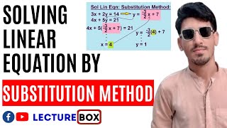 Substitution Method For Solving Linear Equations Class 10 Maths NCERT hindi urdu