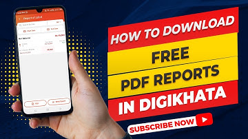 How To Download Free PDF Reports In DigiKhata?