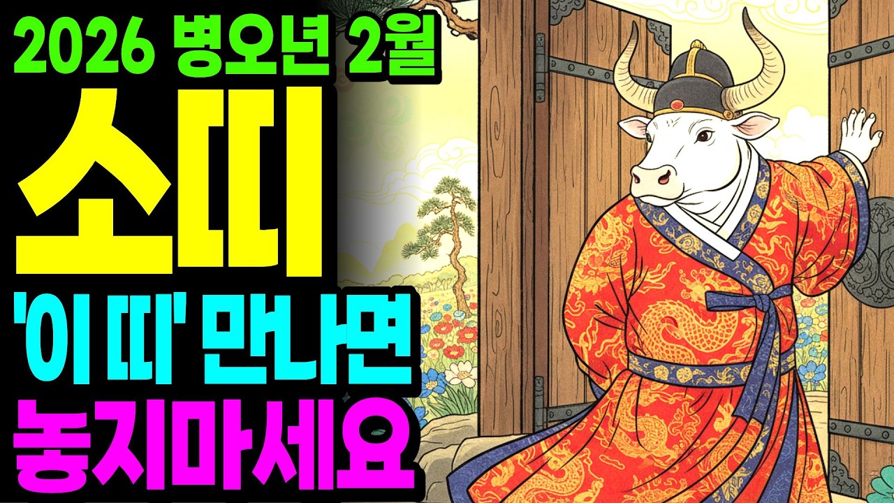 소띠! 2월에 앉아서 돈 법니다. 주변에 '뱀띠, 닭띠' 있으면, 이 사람들 말만 들으세요.