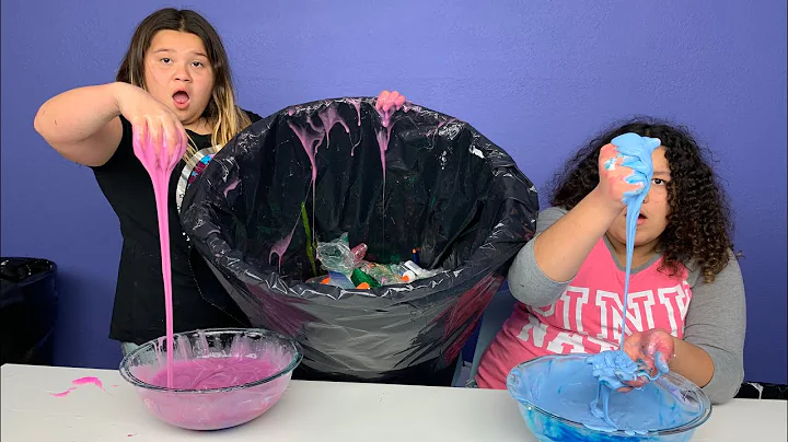 We ran out of GLUE!!! Making slime with our trash