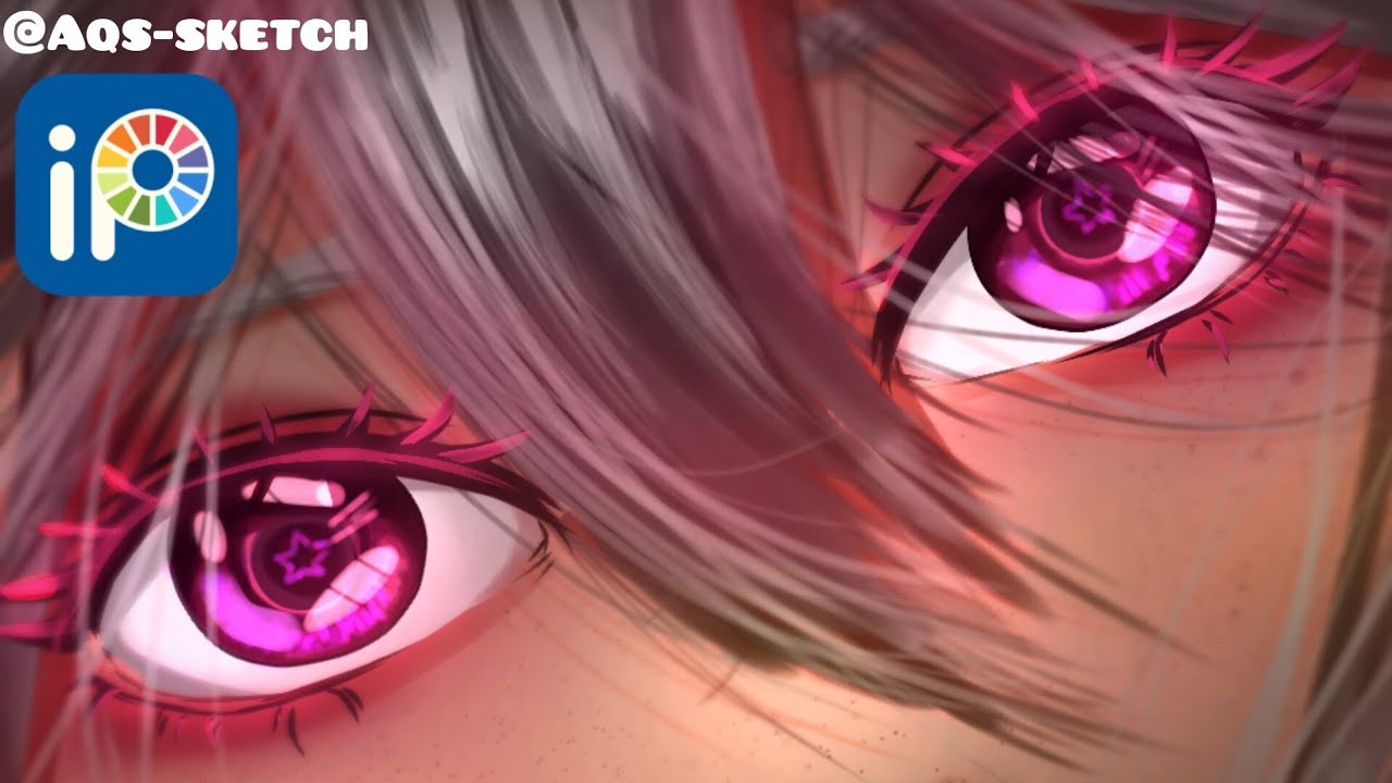Drawing Beautiful Anime eyes on Ibis Paint X [Time Lapse] AqsSketch