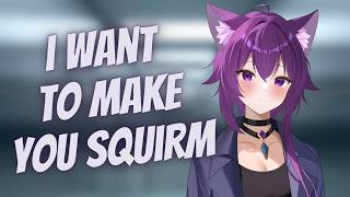 Goth catgirl bully pins you down in the elevator [F4A][ASMR][Hairplay][Ear blowing][Cuddles]