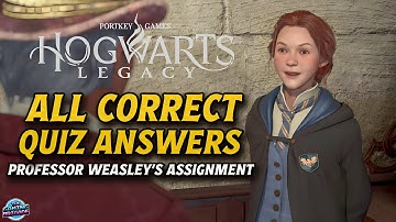 Hogwarts Legacy: Answers to All Quiz Questions! Professor Weasley
