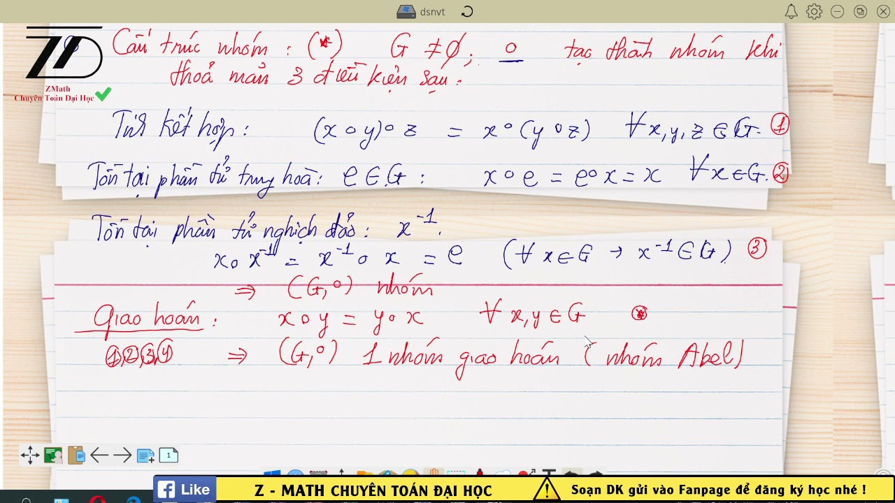 CẤU TRÚC ĐẠI SỐ - NHÓM VÀNH TRƯỜNG [ Dành cho Sinh Viên ĐH BKHN ]