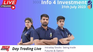 Intraday Live Trading : Nifty & Bank Nifty | Stock Market : 31th July 2023