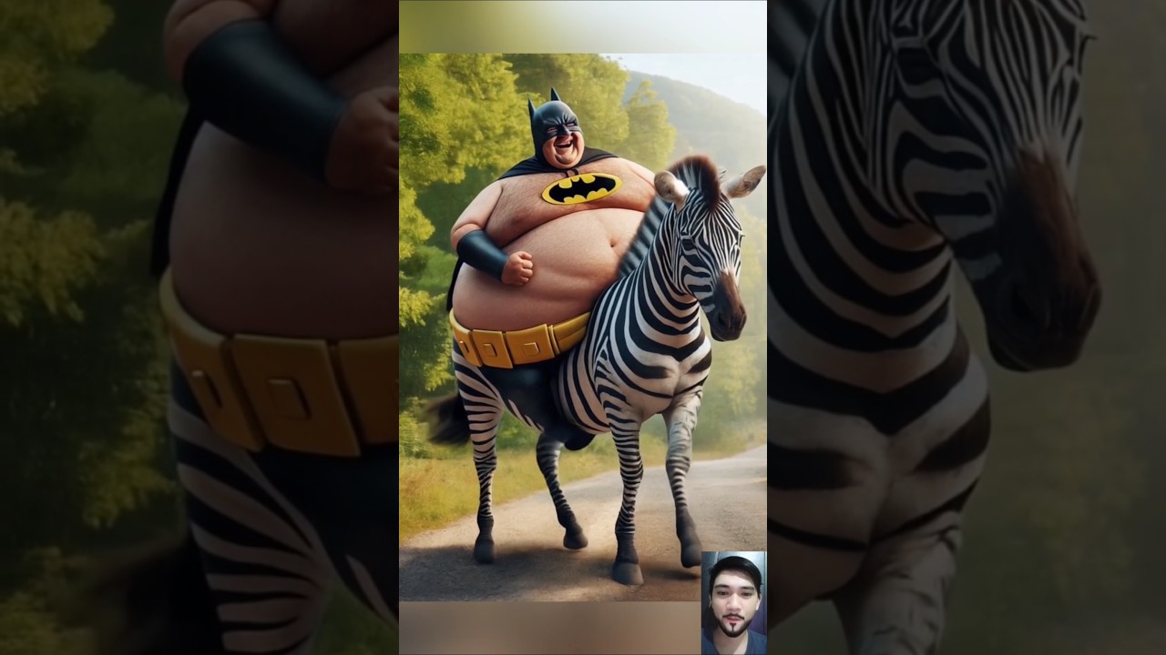 Lucu Batman dan zebra jalan jalan 🤣😂🤣 
