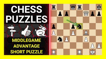 Chess Puzzles to Practice. Themes: Middlegame, Advantage, Short puzzle. Learn Chess