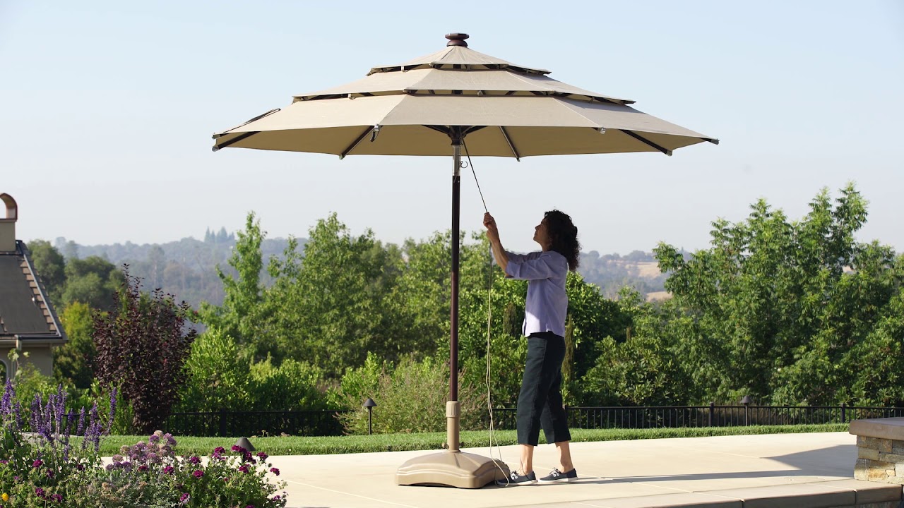 11ft LED Umbrella with rib port YouTube