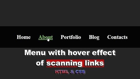 Горизонтальное меню с hover effect CSS шаг за шагом || Navbar using HTML & CSS