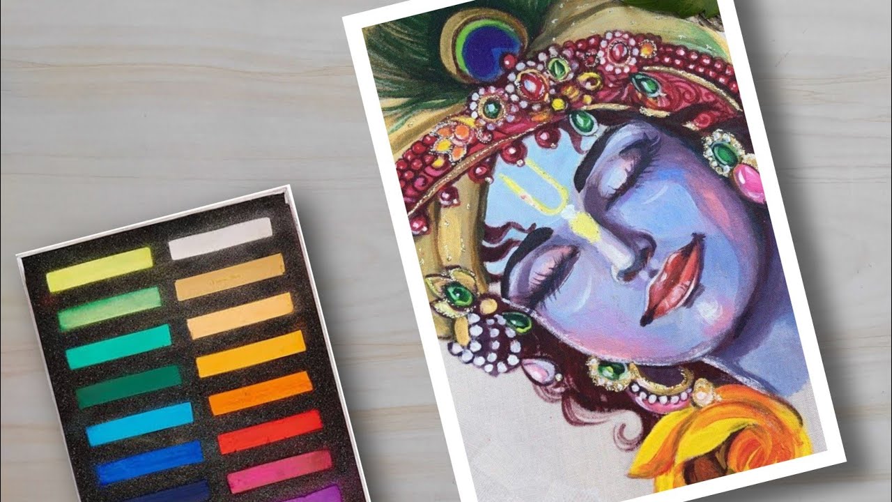 Krishna Drawing, Acrylic painting Tutorial - YouTube