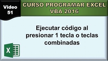 51 curso excel vba 2016: ejecutar código al presionar tecla (Application.OnKey)